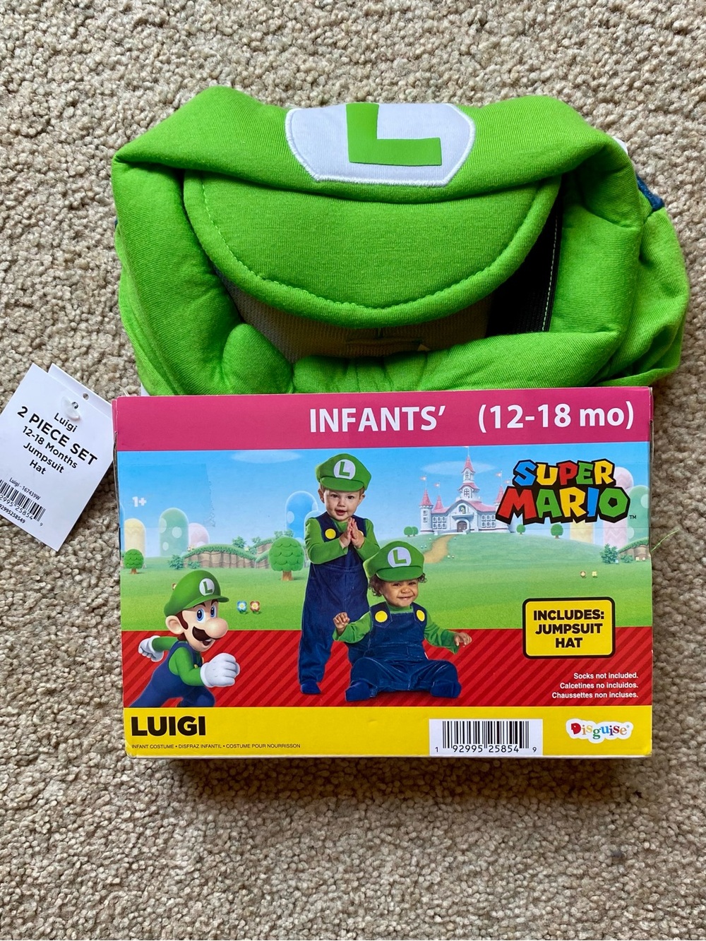 🆕 Super Mario Luigi Halloween Costume 12-18 Months